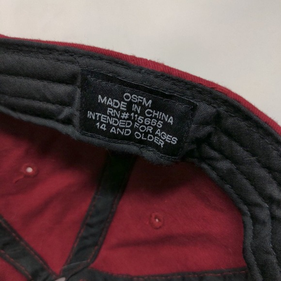 Harry Potter Men's Slideback Hat Red OSFM 14+ Embroidered Hogwarts Alumni Logo - Picture 7 of 8